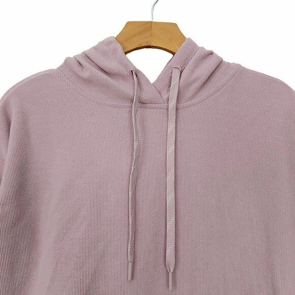Marc New York Hoodie Womens Small Lilac Cotton Blend Ribbed Knit Casual - Picture 2 of 10